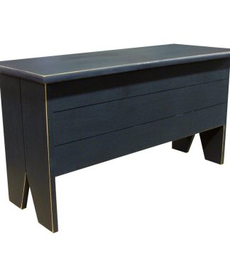 Wooden Storage Bench, Old Black