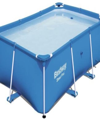 8.5ft x 2ft Rectangular Framed Above Ground Swimming Pool with Filter Pump
