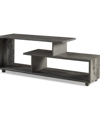 60?Rustic Modern Solid Reclaimed Wood TV Stand - Grey