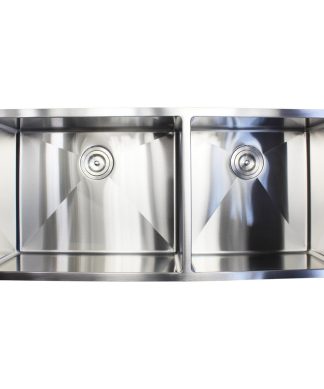42" Stainless Steel Undermount Double Bowl Kitchen Sink 15mm Radius Design