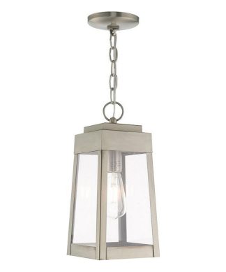 1 Light Outdoor Pendant Lantern in Oslo Style - 6.25 Inches wide by 14.5 Inches