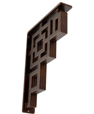 10"D x 12"H Eris Iron Bracket, Triple, Antiqued Copper