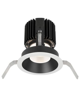 Volta 4.5" LED Round Shallow Wide Flood 60 3000K Soft White 90CRI, Black White