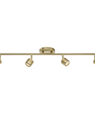 WAC Lighting Vector LED 4 Light Fixed Rail, Brushed Brass