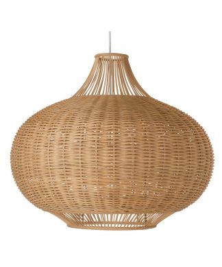 Wicker Pear Shaped Pendant Lamp, Extra Large
