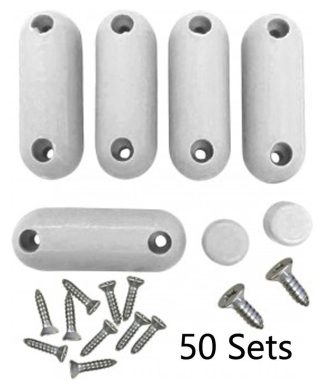 50 Sets Toilet Seat Bumpers White Silicon pack of 7 |