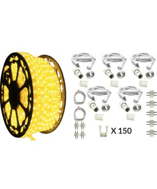 120V Dimmable LED Yellow Rope Light Kit, 513PRO Series, Deluxe