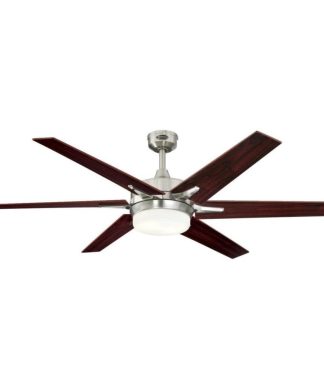 Westinghouse 7207700 Cayuga 60" 6 Blade LED Ceiling Fan - Brushed Nickel