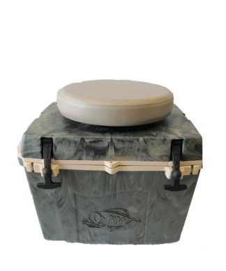 27 Qt Woodland Camo Cooler With Swivel Seat