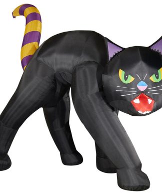 20' Inflatable Black Cat With Lights