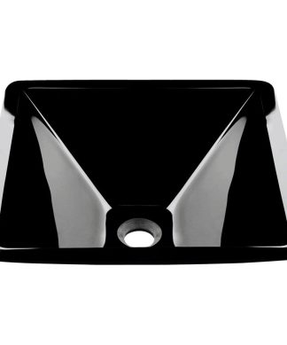 603-Black Dark Colored Glass Vessel Sink