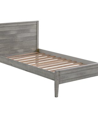 Windsor Panel Wood Twin Bed, Driftwood Gray