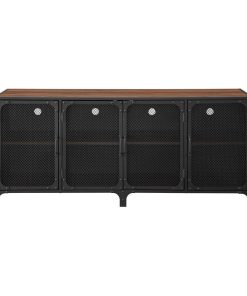 60" Industrial TV Stand - Dark Walnut