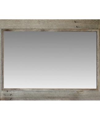 Rustic Mirror, Western Rustic Style With Raised Inside Edge, 30"x36"