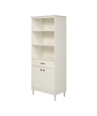70" Solid Wood 2 Door Hutch - White