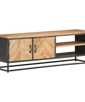 vidaXL Solid Acacia Wood TV Cabinet Stereo Hifi Stand Entertainment Center