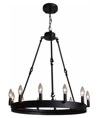 Vintage Barn Metal Castile Chandelier Industrial Loft Rustic Lighting 27"