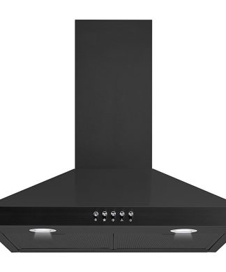 Winflo Convertible Wall-Mount Range Hood, Black, 30"