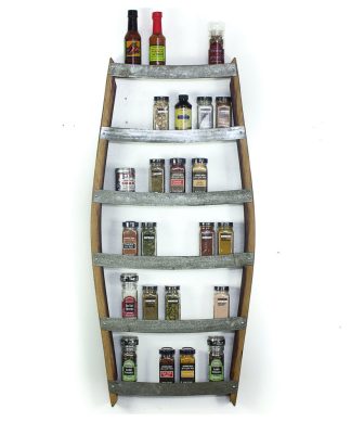 Wine Barrel Spice Rack - Thyme - Made from CA wine barrels
