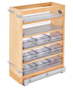 Wood Vanity Pull Out Organizer With Soft Close, 25.56"