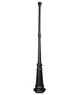72" Surface Mount Post, White