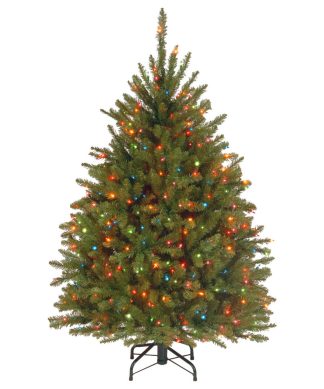4-1/2' Dunhill Fir Hinged Tree With 450 Multi Lights