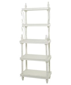 White Wood Country cottage Shelving Unit, 32"x16"x86"