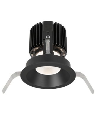 Volta 4.5" LED Round Shallow Regressed, Light Wide Flood 60 3500K White, Black