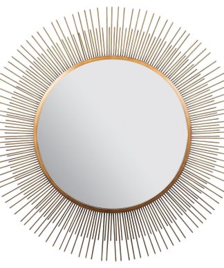 36" Gold Sunburst Wall Mirror
