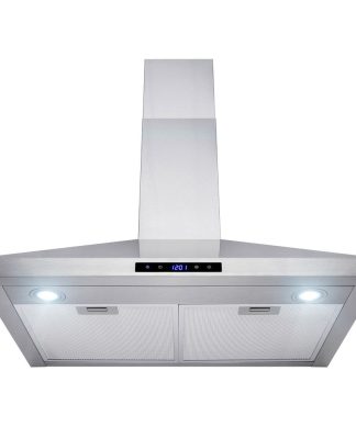30 in. 400 CFM Convertible Wall Mount Kitchen Range Hood in Stainless Steel