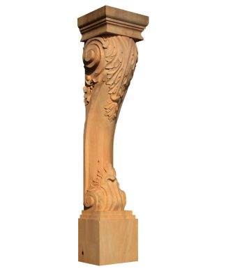 36"H Large Corbels for Cabinets, Basswood, 8"Wx7.25"Dx36"H