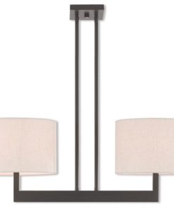 World of Crystal Taipei Island Lighting 11" Steel 2-Light, Bronze