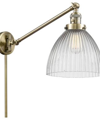 1-Light 9.5" Swing Arm Antique Brass - Bulb Included