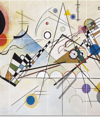 Wassily Kandinsky Abstract Painting Ceramic Tile Mural #41, 24"x18"