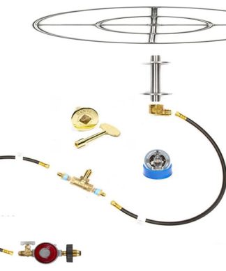 18" Double Ring and Complete Deluxe In-Table Propane Fire Pit Kit