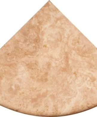 10 Pieces of 9" Durango Cream Corner Shelf Radius Honed and Filled