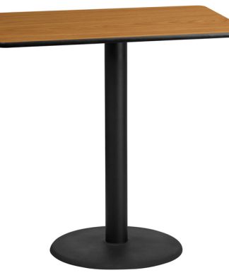 30''x48'' Natural Laminate Table Top With Bar Height Table Base