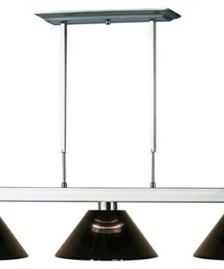 Z-Lite 152-ARS Players 3 Light 46"W Billiard Pendant - Brushed Nickel