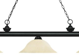 Z-Lite 3 Light Billiard Light, Matte Black, 200-3MB-GM16