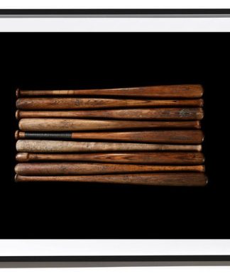 Vintage Baseball Bats, Photograph, 14''x18'', Black Frame