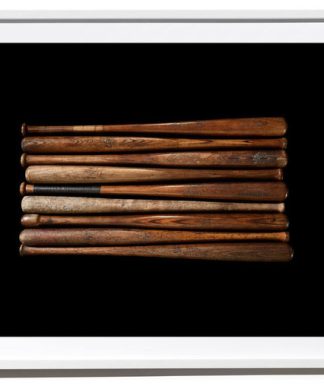 Vintage Baseball Bats, Photograph, 14''x18'', White Frame