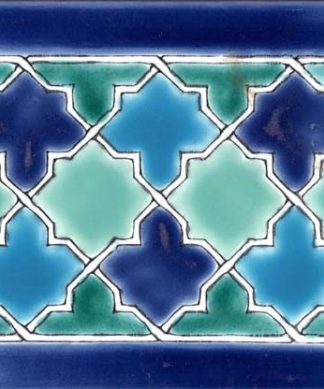 5.91"x5.91" Malaga Border Moroccan Ceramic Tile, Set Of 10