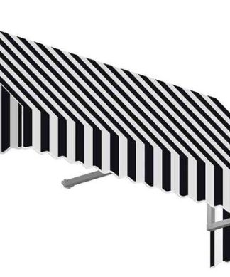 3' San Francisco Window/Entry Awning, Black/White