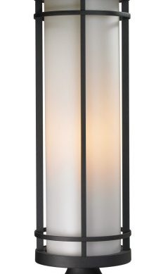 Z-Lite 529PHB-533PM Woodland 30" Tall 1 Light Outdoor Pier Mount - Black