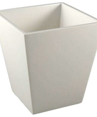 White Lacquer Bathroom Accessories, Waste Basket