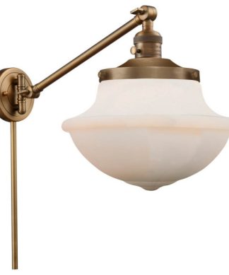 1-Light 11.75" Swing Arm Brushed Brass - Bulb Included