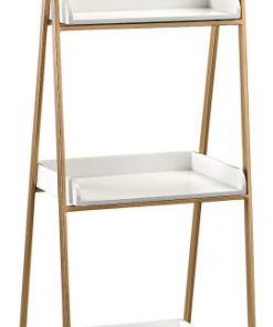 White And Gold Accent Shelf