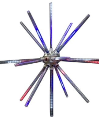 30" Animated Red, Pure White & Blue LED Star Burst