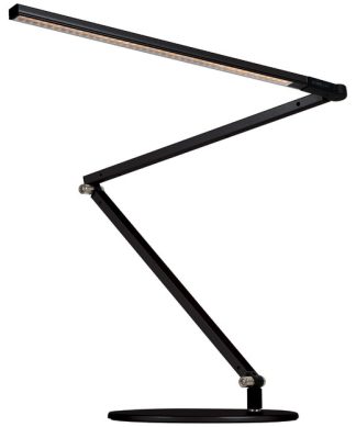 Z-Bar Desk Lamp With 1-Piece Desk Clamp, Cool Light, Metallic Black