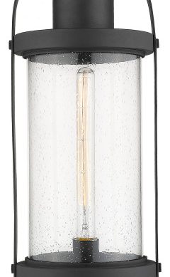 Z-Lite 569PHB-533PM-BK One Light Outdoor Pier Mount Roundhouse Black